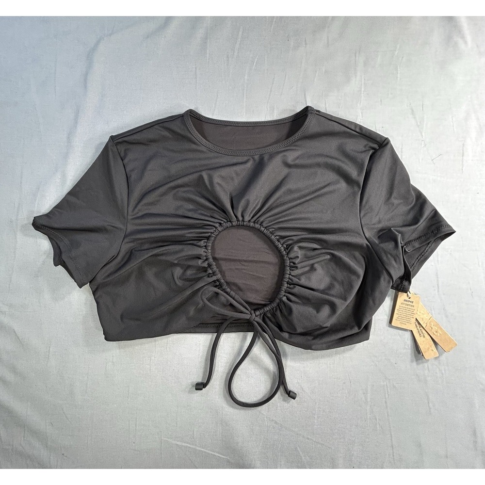 Skims Recycled Swim Ruched Shirt‎ Women's Large NEW - Picture 3 of 10